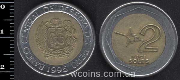 Монета Перу 2 нових соль 1995