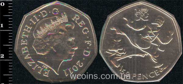 Монета Великобританія 50 пенсів 2011