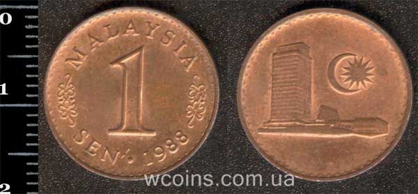 Монета Малайзія 1 сен 1988