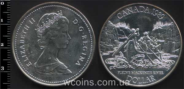Монета Канада 1 долар 1989