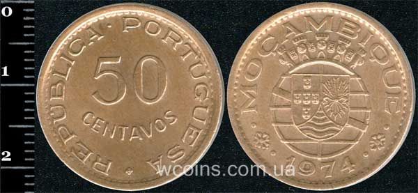 Монета Мозамбік 50 сентавос 1974