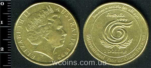 Монета Австралія 1 долар 1999