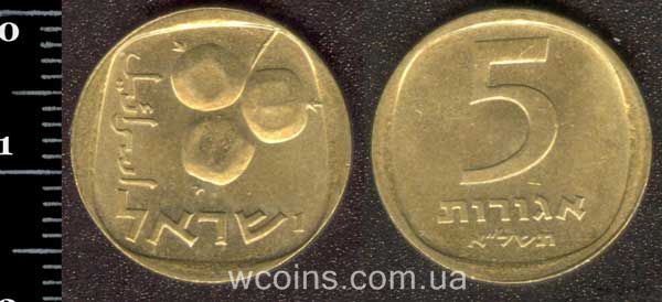 Монета Ізраїль 5 агор 1971
